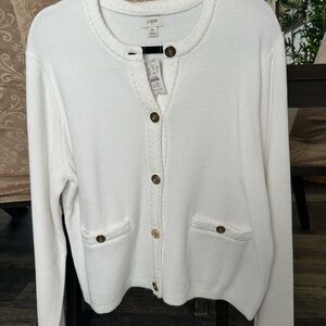 J.Crew Ivory Knit Cardigan